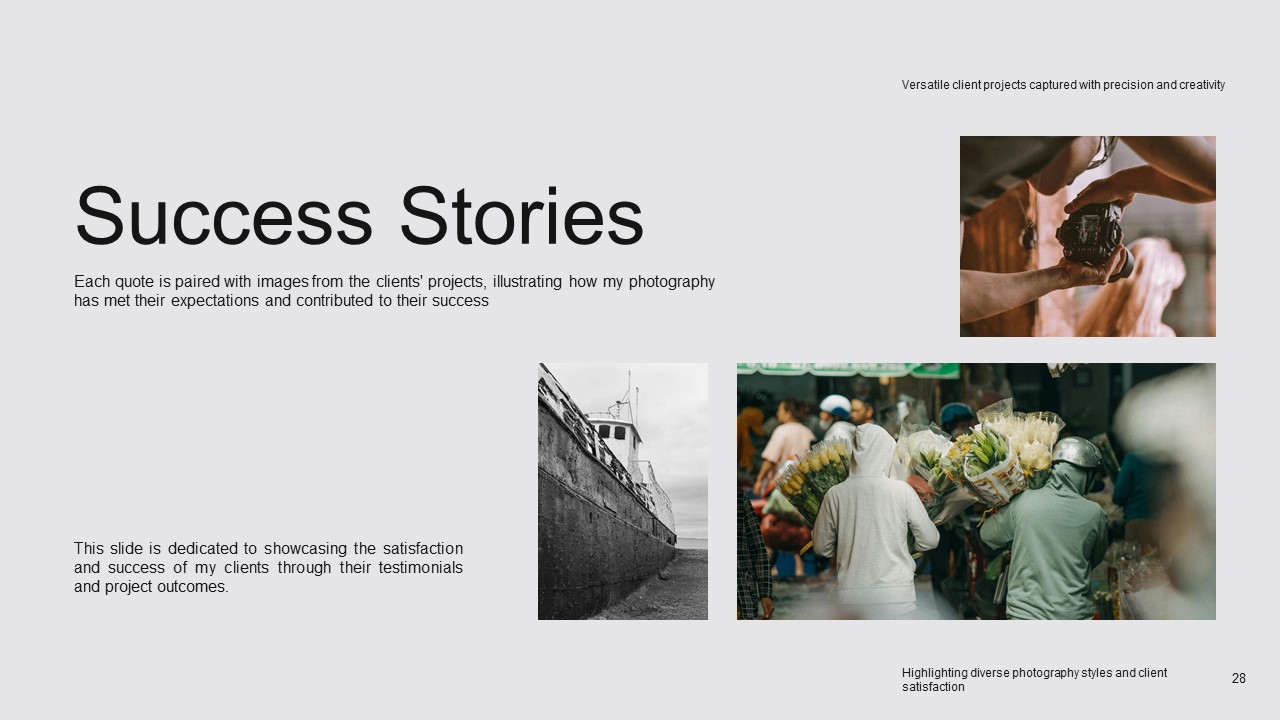 Black White Minimalist Photography Portfolio PowerPoint Presentation ...