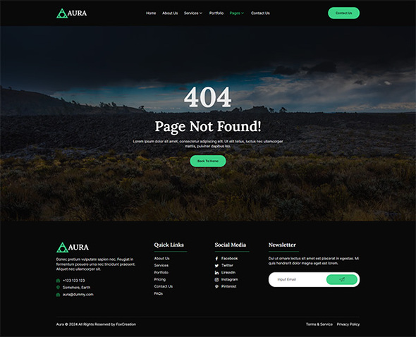 Aura - Photography Portfolio Elementor Template Kit