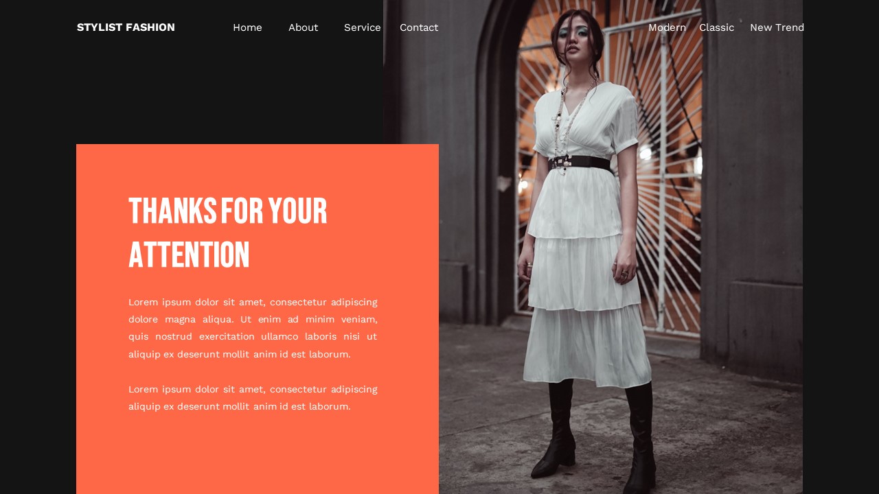 Stylist Fashion - Fashion Google Slide Templates, Presentation Templates