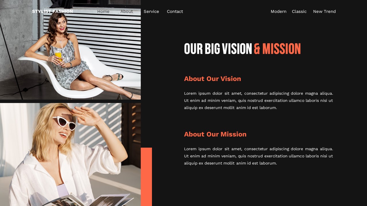 Stylist Fashion - Fashion Google Slide Templates, Presentation Templates