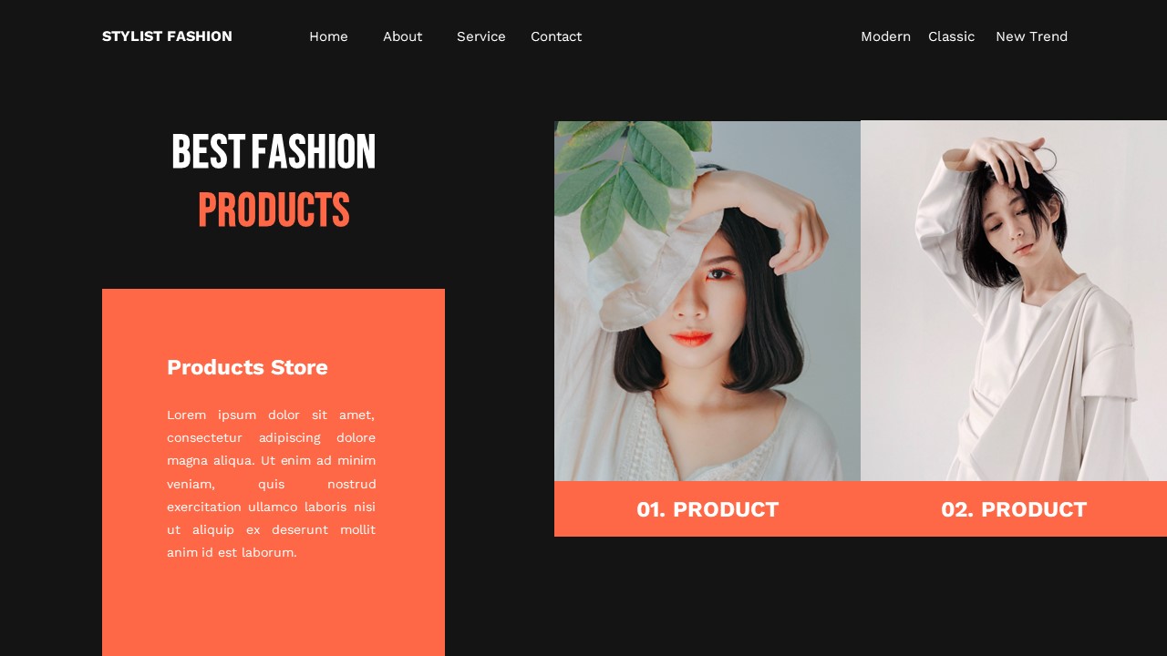 Stylist Fashion - Fashion Google Slide Templates, Presentation Templates
