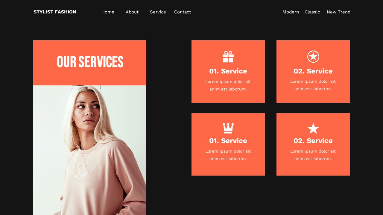 Stylist Fashion - Fashion Google Slide Templates, Presentation Templates