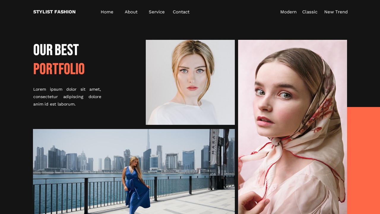Stylist Fashion - Fashion Google Slide Templates, Presentation Templates