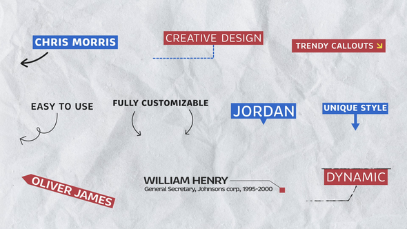 Trendy Social Media Callouts Elements template preview