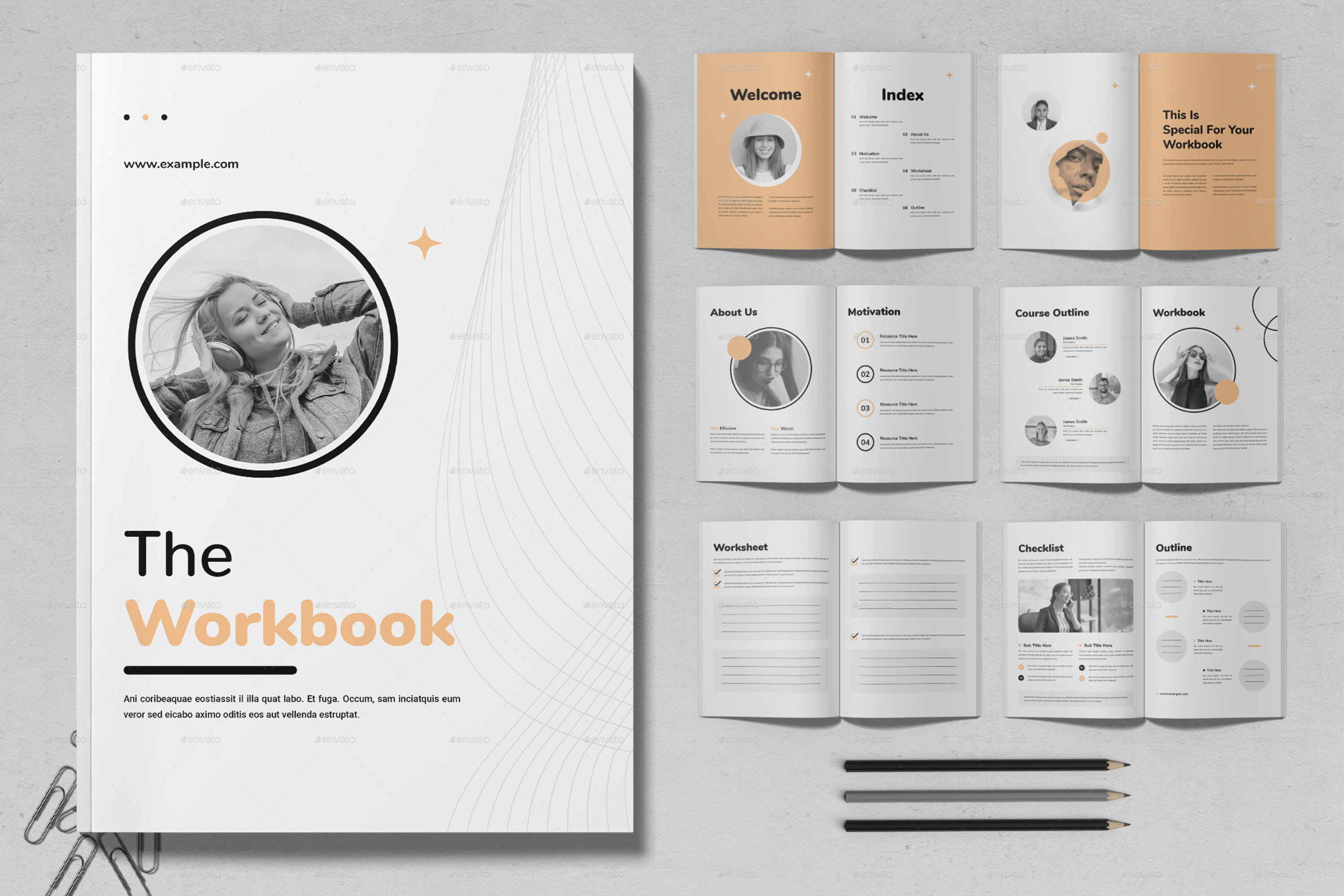 The Workbook Layout Template Print Templates GraphicRiver