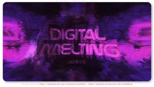 Digital Melting Logo Logo Stings template preview