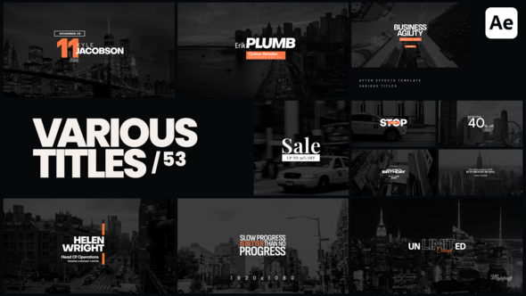 Various Titles 53 Titles template preview
