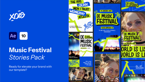 Music Event Stories Pack Openers template preview