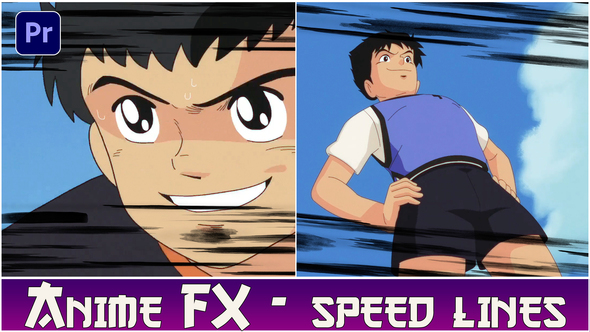 Anime FX - Speed Lines I Premiere Premiere Pro template preview