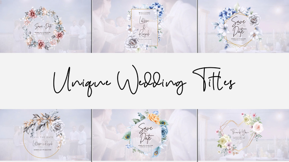 Wedding titles Video Displays template preview