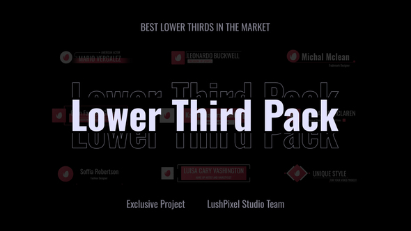Lower Thirds With Logo Elements template preview