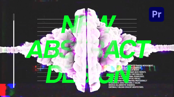 Smoke & Glitch Logo Unveil Premiere Pro template preview