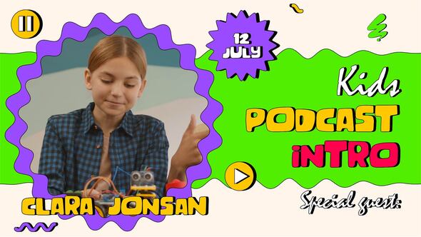 Kids Podcast Youtube Vlog Intro Openers template preview