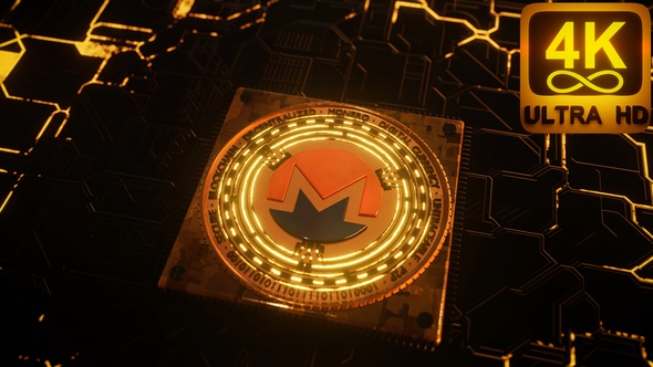 Monero Cryptocurrency Logo 3D Art Digital Coin  Distributed Ledger Private Enhancing Technology 4K alt