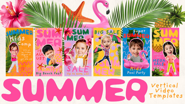 Summer Kids Reels Openers template preview