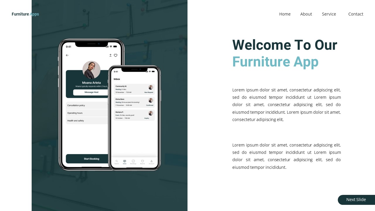 Furniture Apps - Mobile App Powerpoint Templates, Presentation Templates
