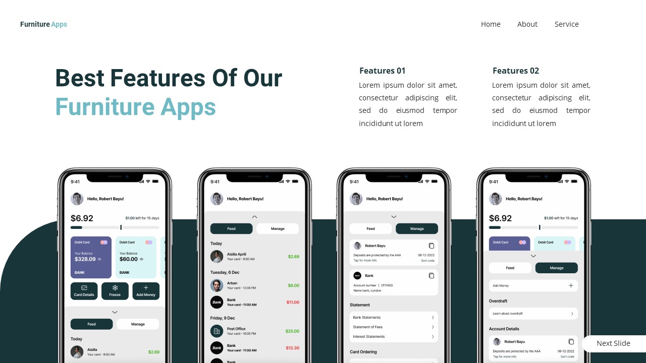 Furniture Apps - Mobile App Powerpoint Templates, Presentation Templates