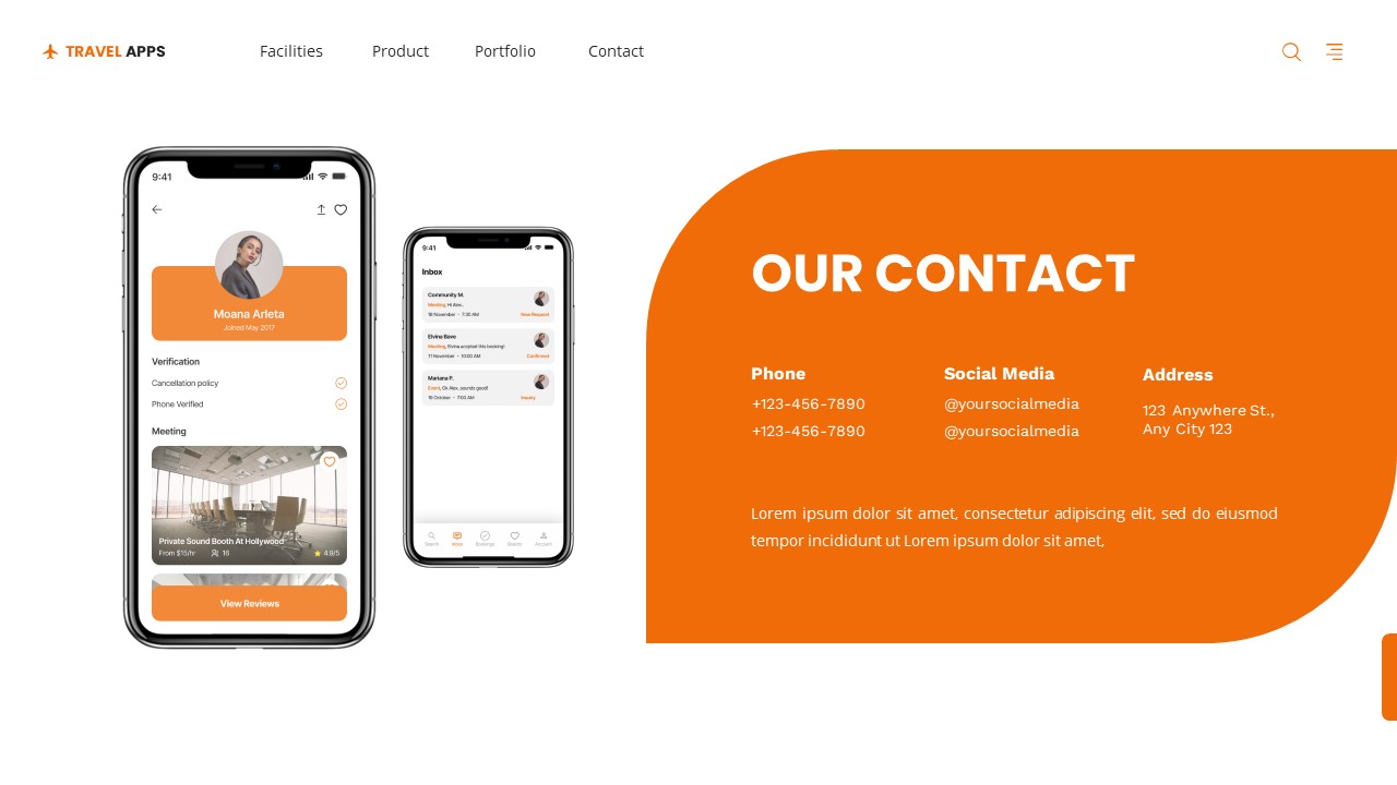 Travel Apps - Mobile App Google Slide Templates, Presentation Templates