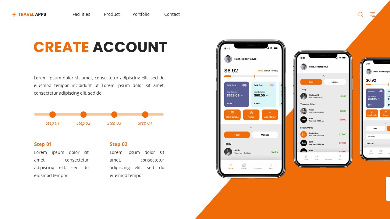 Travel Apps - Mobile App Google Slide Templates, Presentation Templates