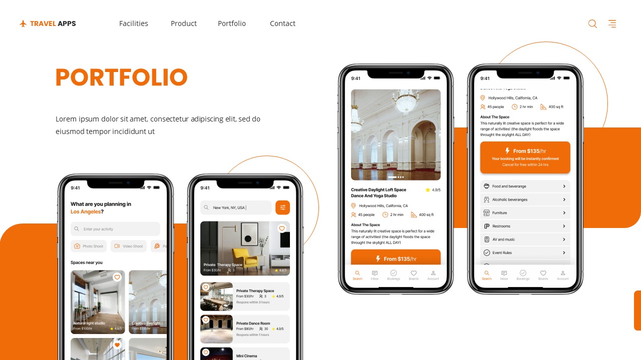 Travel Apps - Mobile App Google Slide Templates, Presentation Templates