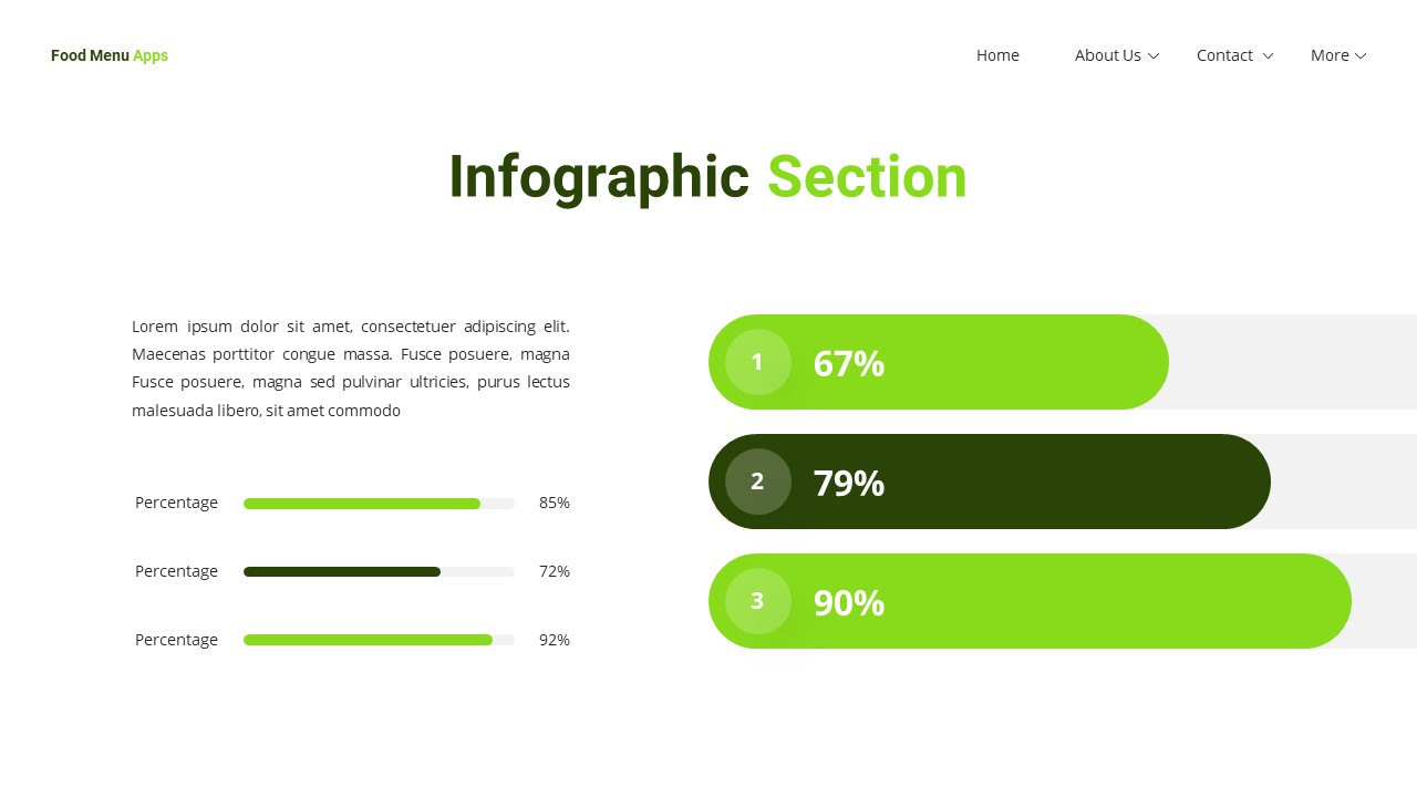 Food Menu Apps - Mobile App Powerpoint Templates, Presentation Templates