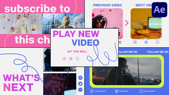 Stylish Youtube Slides | After Effects Openers template preview