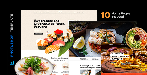 FeastCo – Restaurant Template for Adobe Photoshop