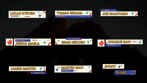Lower Thirds Elements template preview
