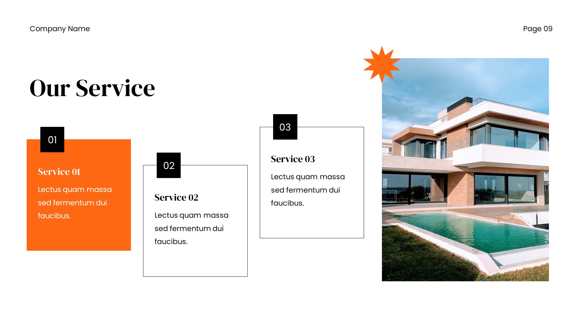 White Orange Bento Minimalist Pitch Deck Real Estate, Presentation ...