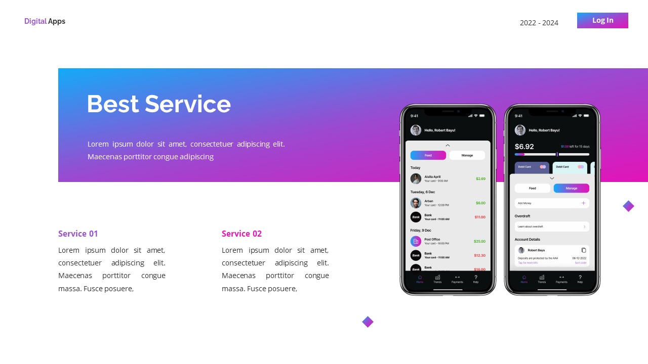 Digital Apps - Mobile App Google Slide Templates, Presentation Templates