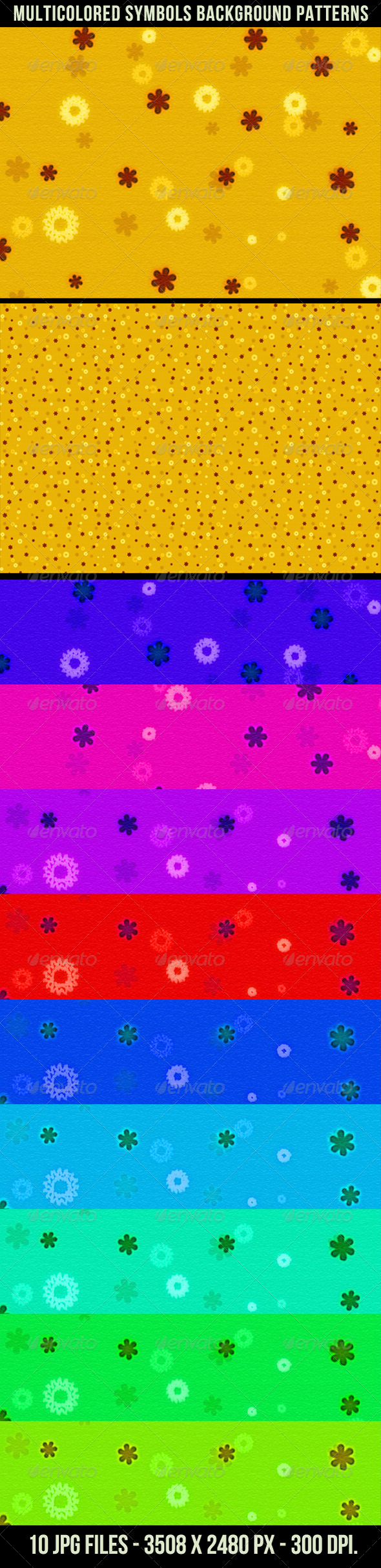 Multicolored Decorative Background Patterns - Patterns Backgrounds