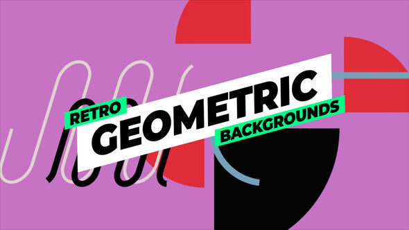Retro Geometric Backgrounds Elements template preview
