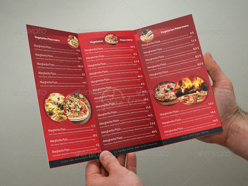 menu trifold