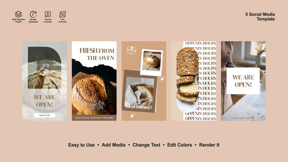 Bakery Instagram Reels, After Effects Project Files | VideoHive