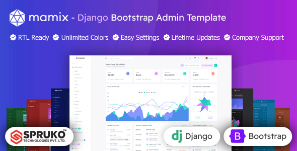 Mamix - Django Framework Admin Panel Dashboard Template