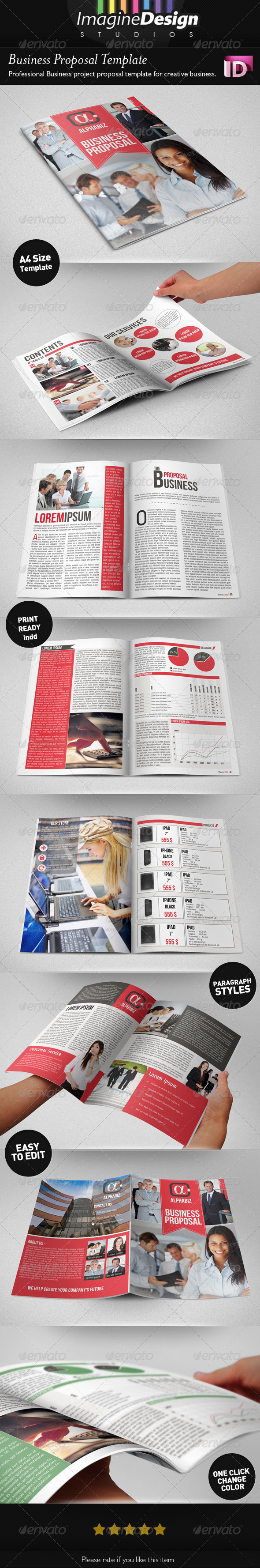 Business Proposal Template "AlphaBiz" - Proposals & Invoices Stationery