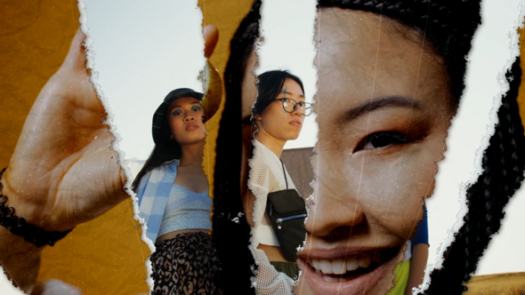 Fold Paper Transitions Elements template preview