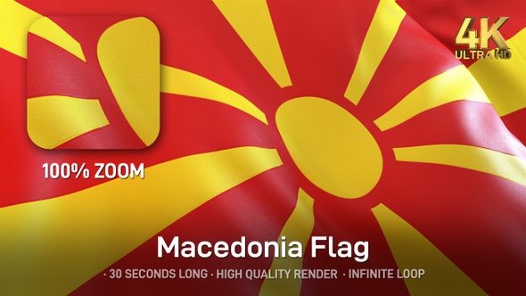 Macedonia Flag - 4K alt