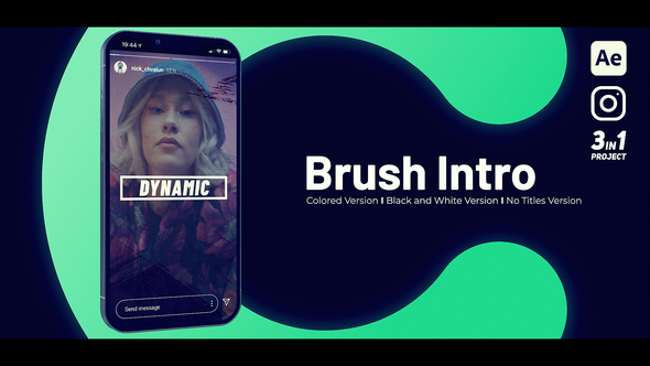 Brush Intro Vertical Openers template preview