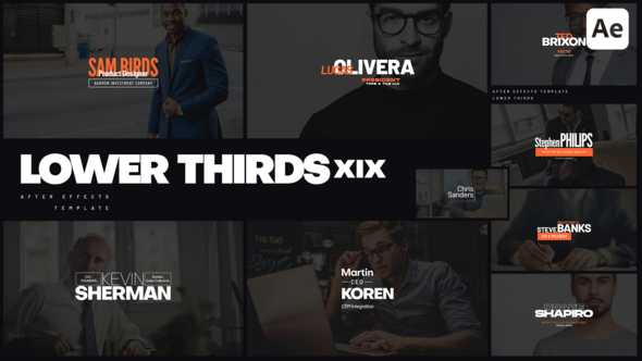 Lower Thirds XIX Titles template preview