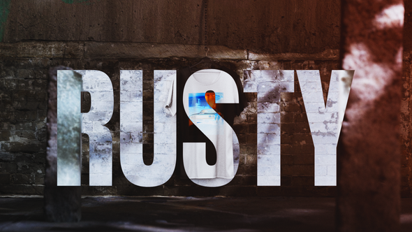 Rusty Tees Mockup broadcast-packages template preview