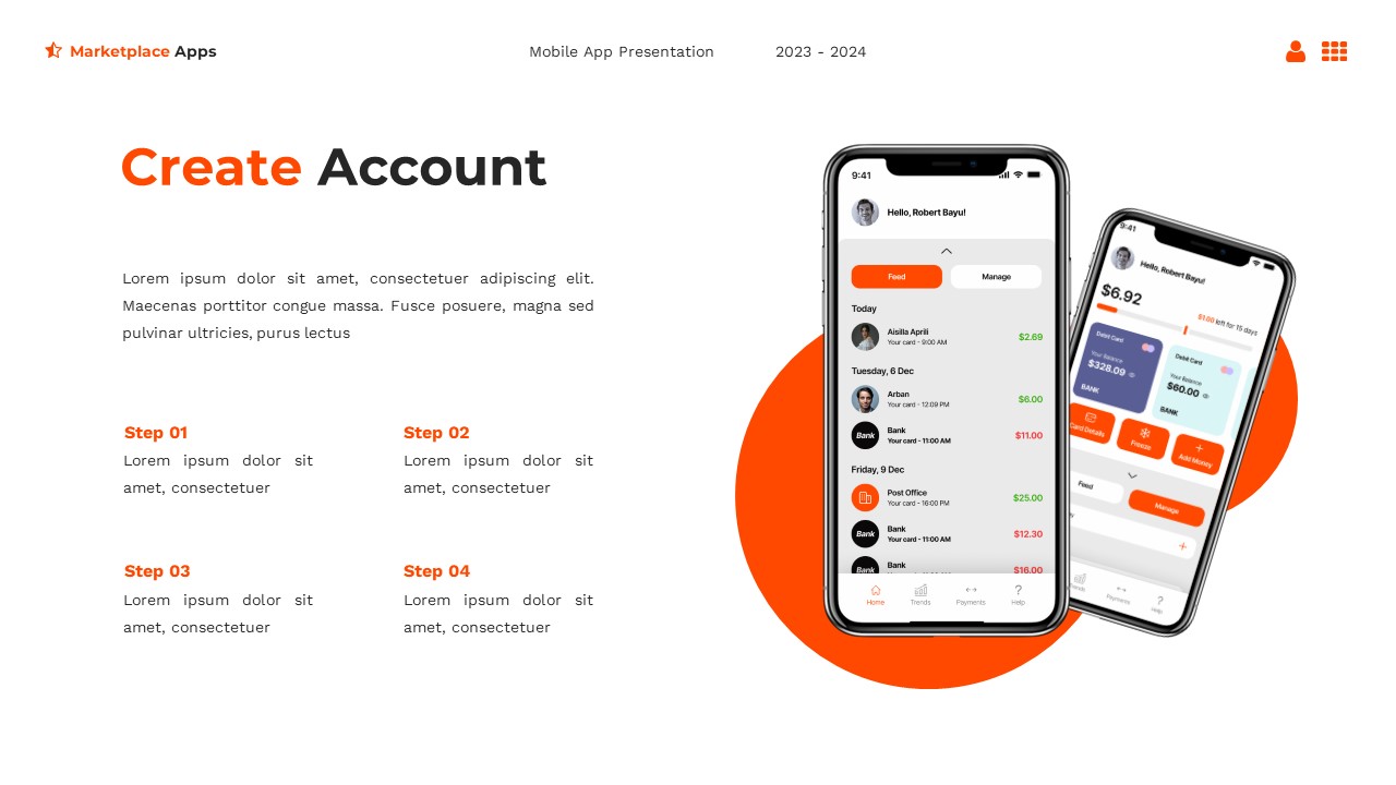 Marketplace Apps - Mobile App Google Slide Templates, Presentation ...