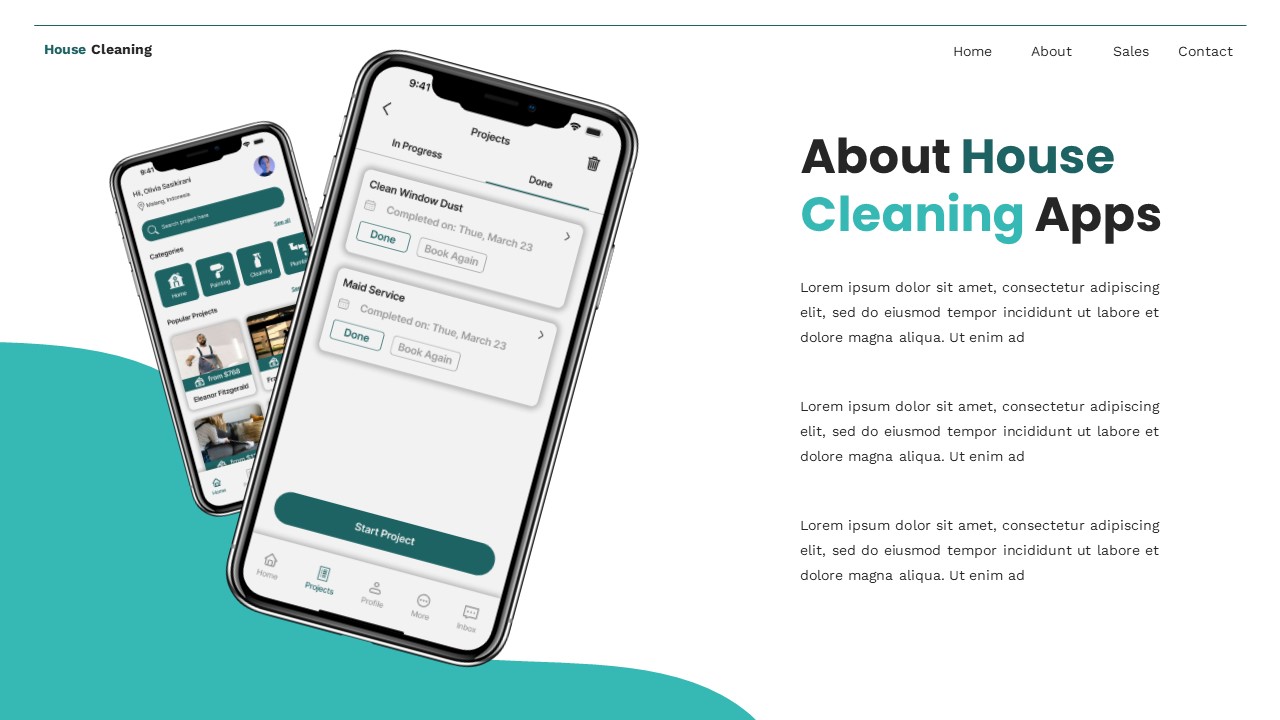 House Cleaning Apps - Mobile App Google Slide Templates, Presentation ...