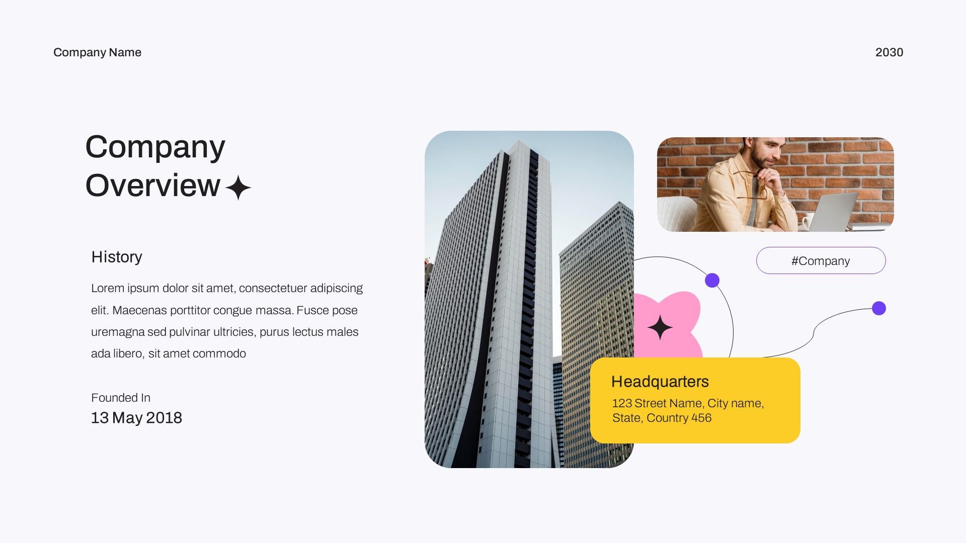 White Yellow Colorful Creative Pitch Deck Keynote Presentation ...
