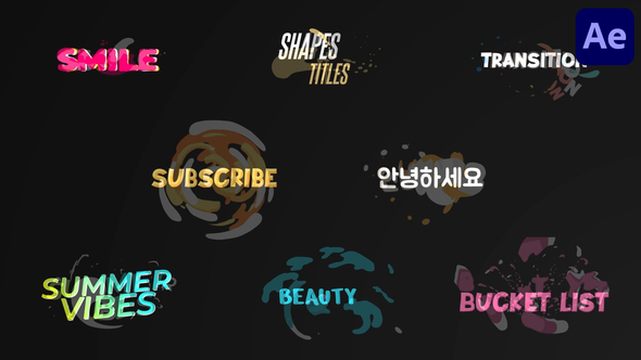 Liquid Shapes Titles for After Effects Titles template preview