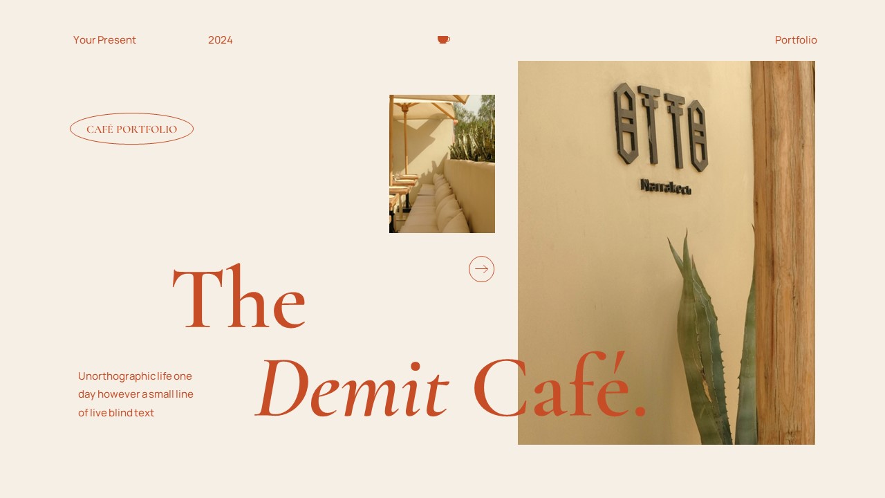 Cream Orange Modern Minimalist Cafe Portfolio Key Note Presentation ...