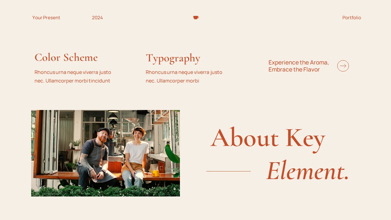 Cream Orange Modern Minimalist Cafe Portfolio Google Slide Presentation ...
