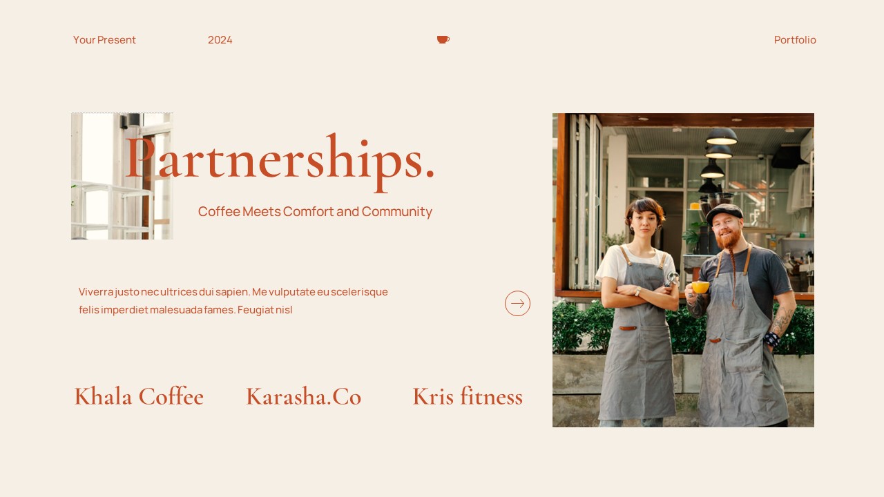 Cream Orange Modern Minimalist Cafe Portfolio Google Slide Presentation ...