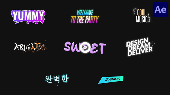 Colorful Sparks Titles for After Effects Titles template preview