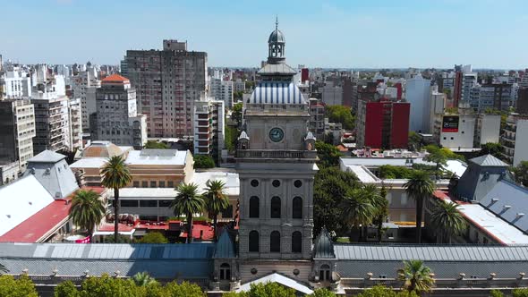 Architecture, Square San Martin Plaza (Rosario, Argentina) aerial view